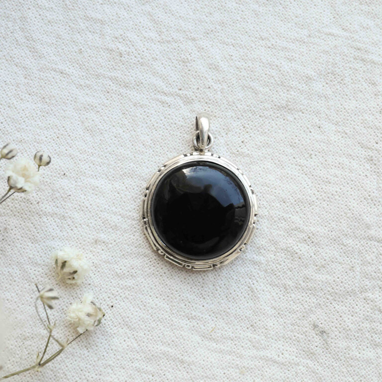 Pendentif Onyx - Rond