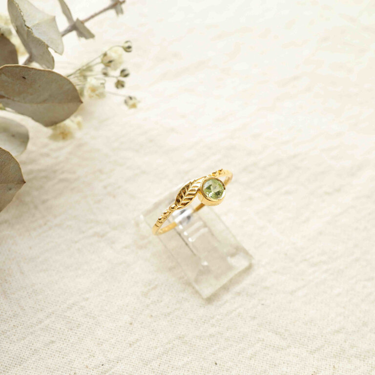 Peridot Ring gold plated - Cybèle