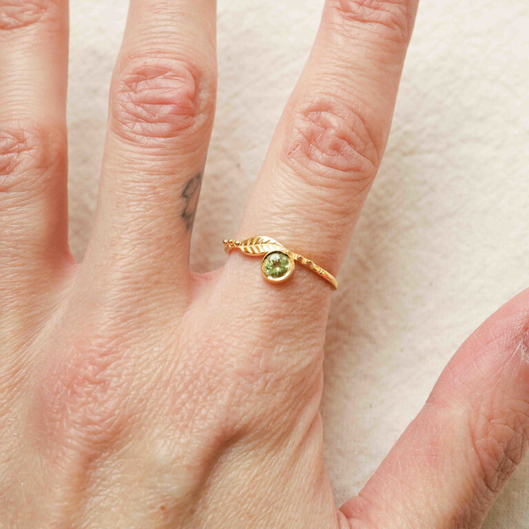 Bague Péridot plaqué or - Cybèle