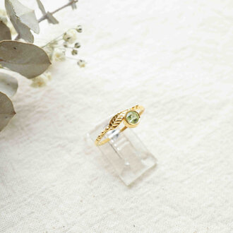 Bague Péridot plaqué or - Cybèle