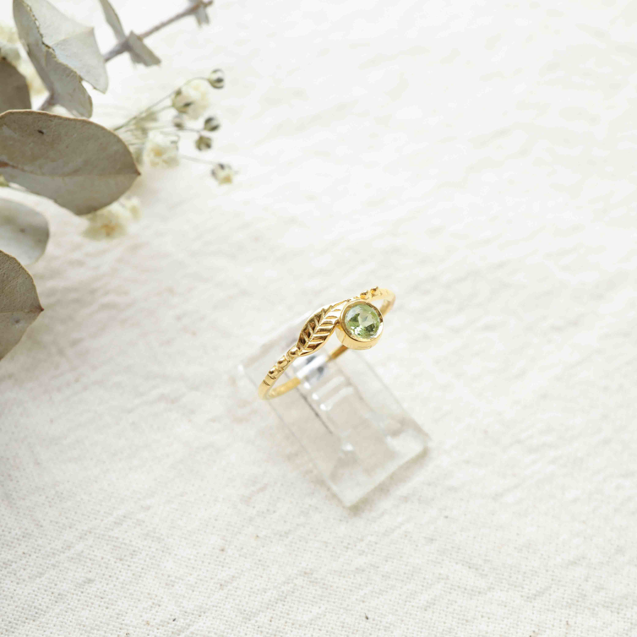 Peridot Ring gold plated - Cybèle