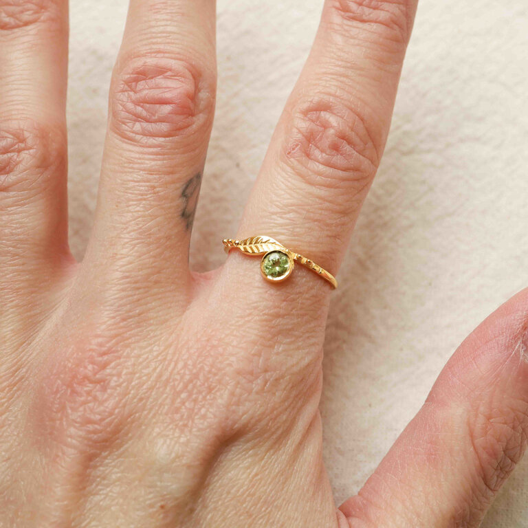 Peridot Ring gold plated - Cybèle