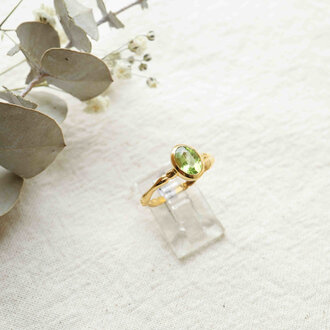 Peridot Ring gold plated - Silène