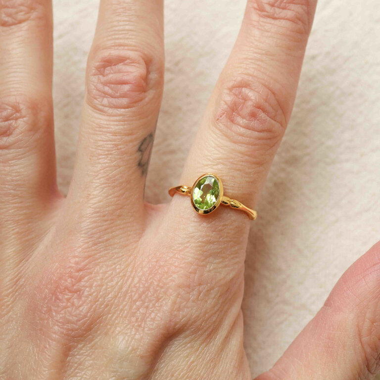 Peridot Ring gold plated - Silène