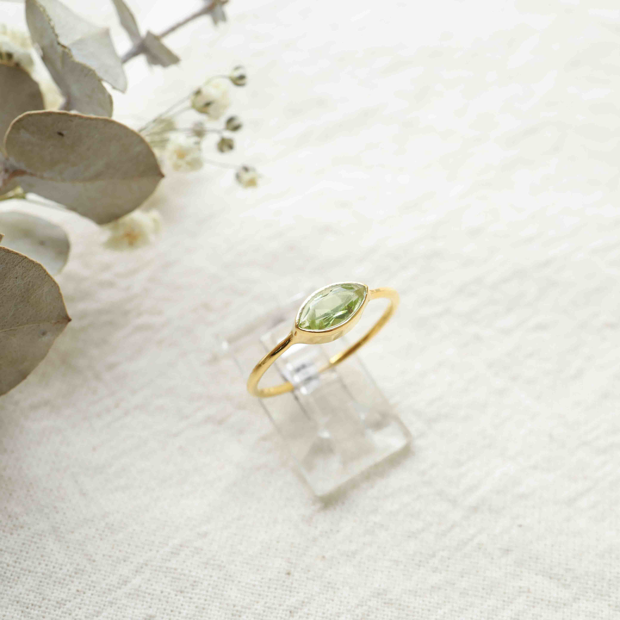 Peridot Ring gold plated - Héstia