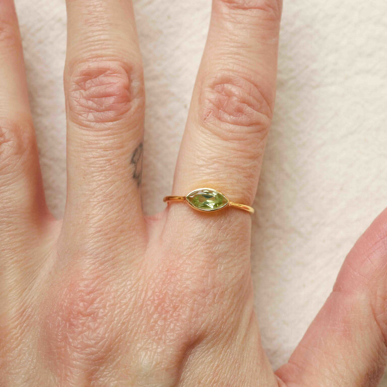 Bague Péridot plaqué or - Héstia
