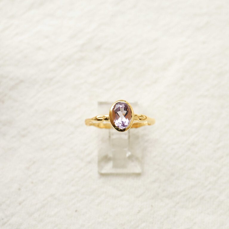 Bague Améthyste plaqué or - Silène