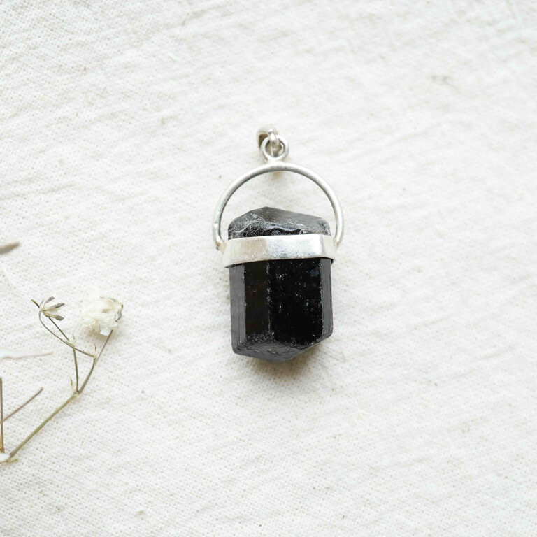 Black Tourmaline Pendant - Brut