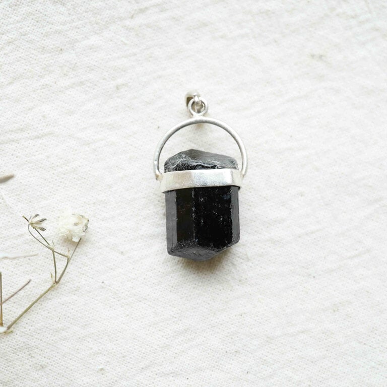 Pendentif Tourmaline noire - Brut