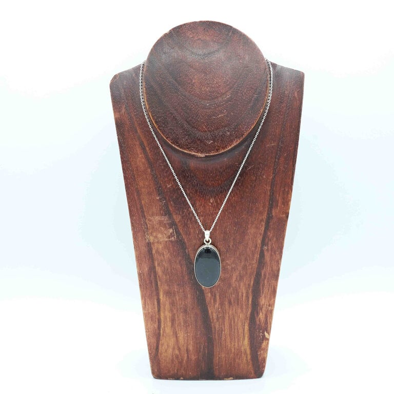 Pendentif Tourmaline noire - Ovale
