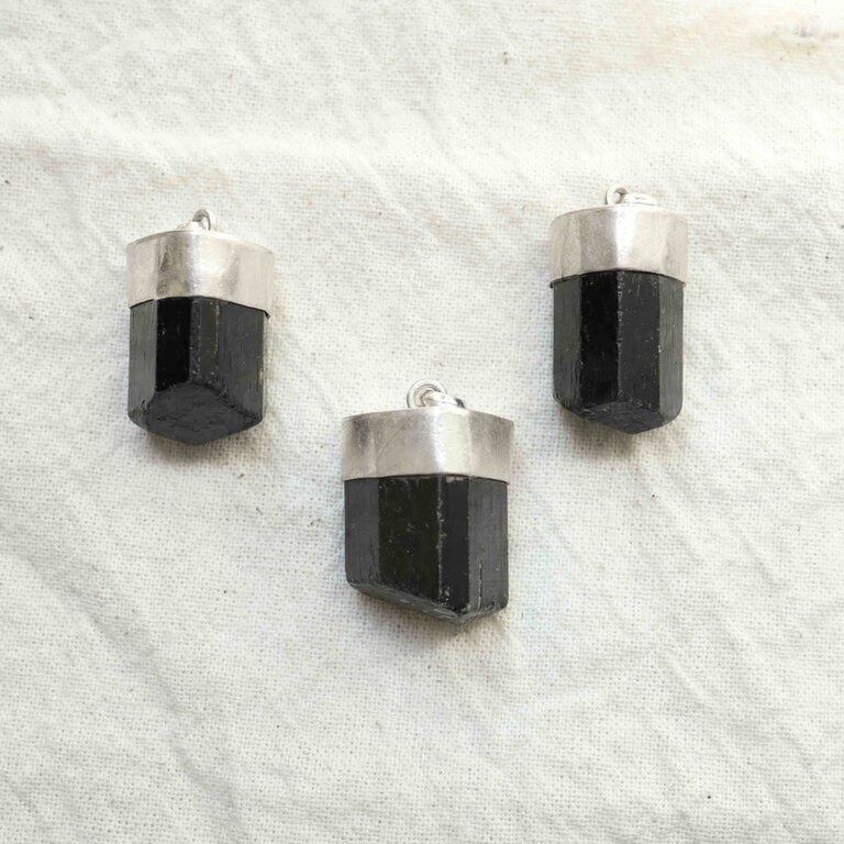 Pendentif Tourmaline noire - Brut