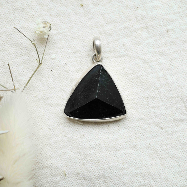Pendentif Tourmaline noire - Triangle
