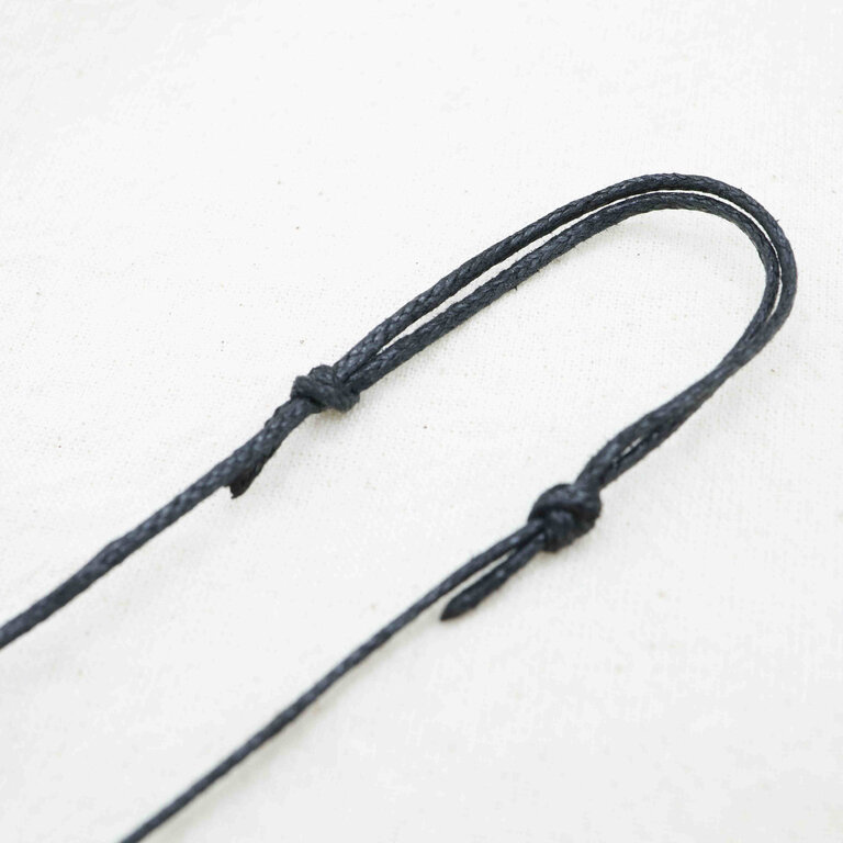 Pendentif Tourmaline noire macramé - Rond