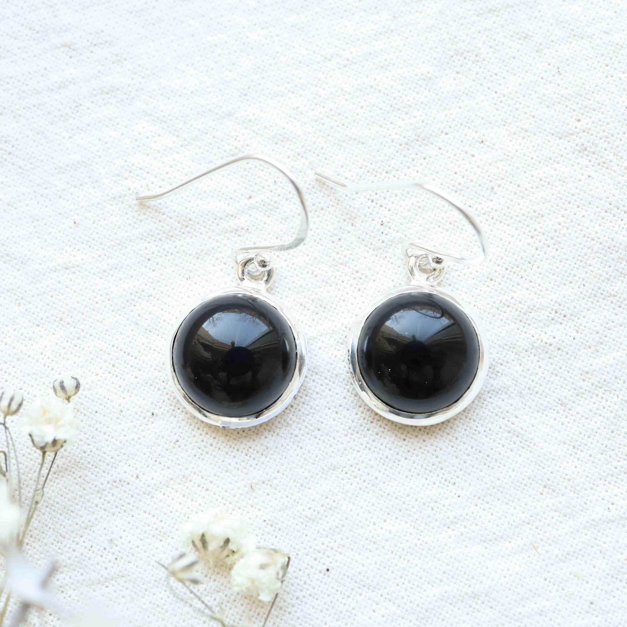 Onyx Earrings - Simple