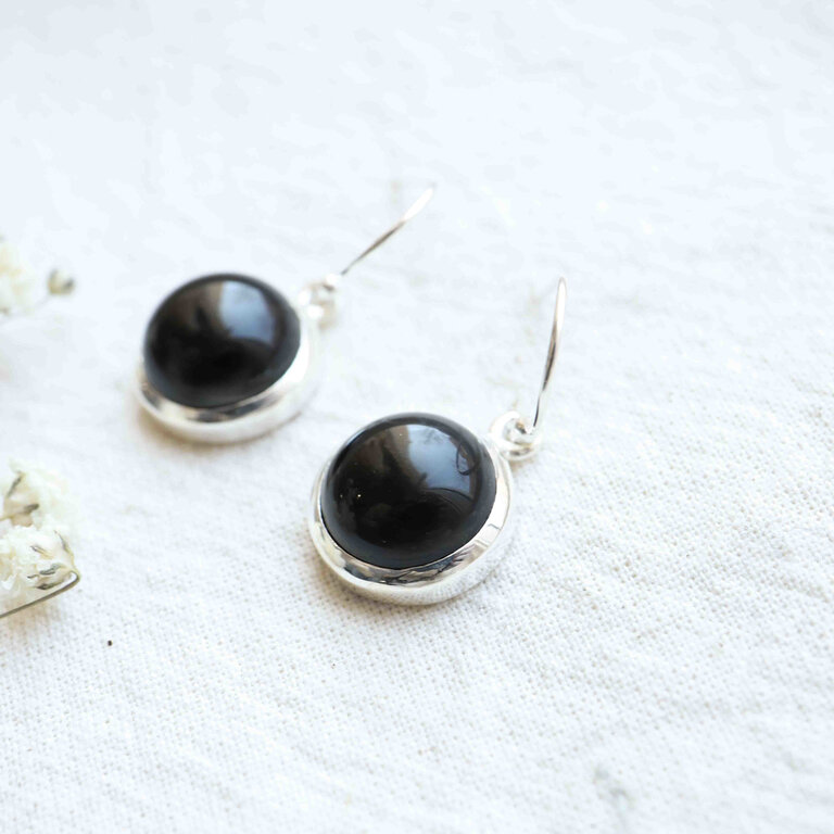 Boucles d'oreilles Onyx - Simple