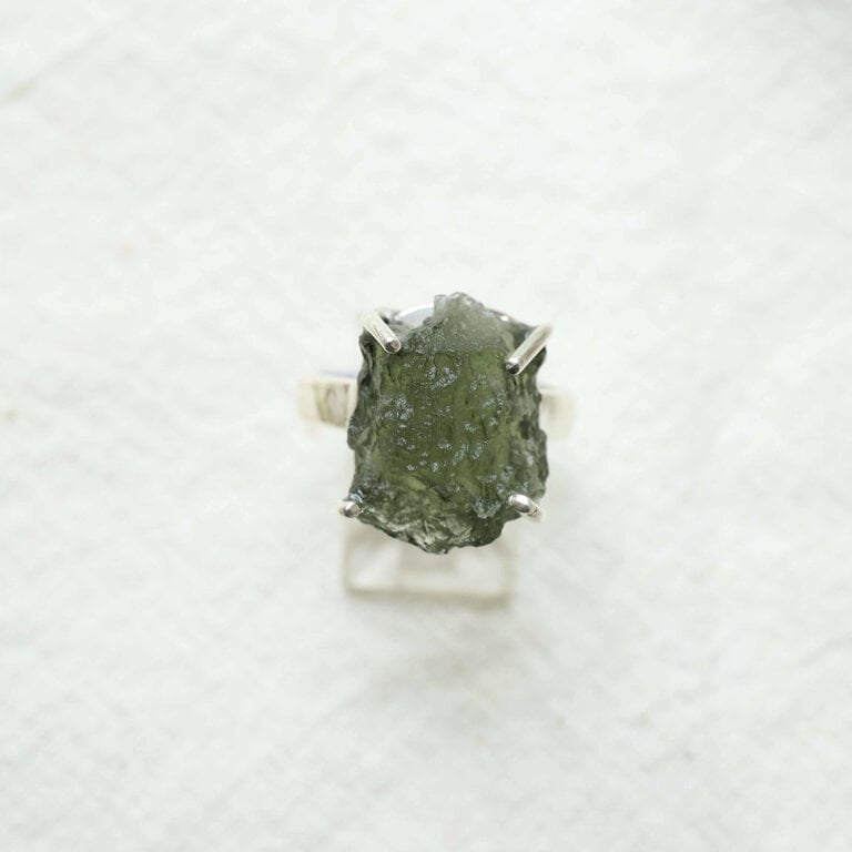 Bague Moldavite - Brute