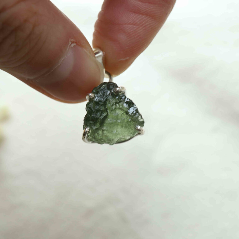 Moldavite Pendant - Brut