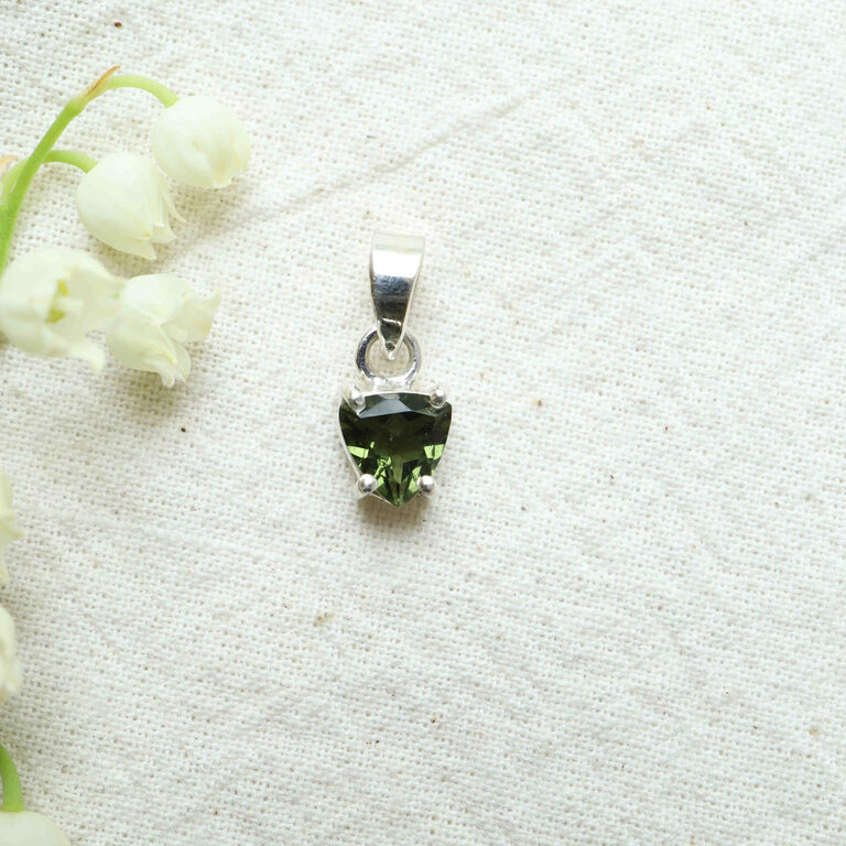 Pendentif Moldavite - Facetté