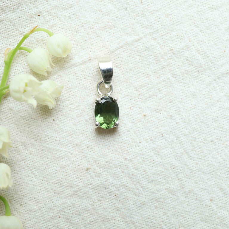 Pendentif Moldavite - Facetté