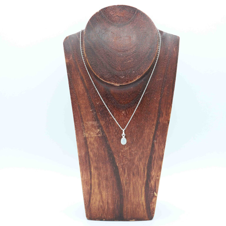 Rainbow Moonstone Pendant - Faceted mini