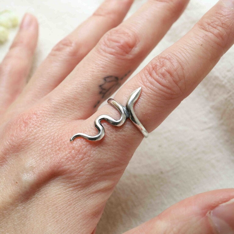 Bague argent - Serpent