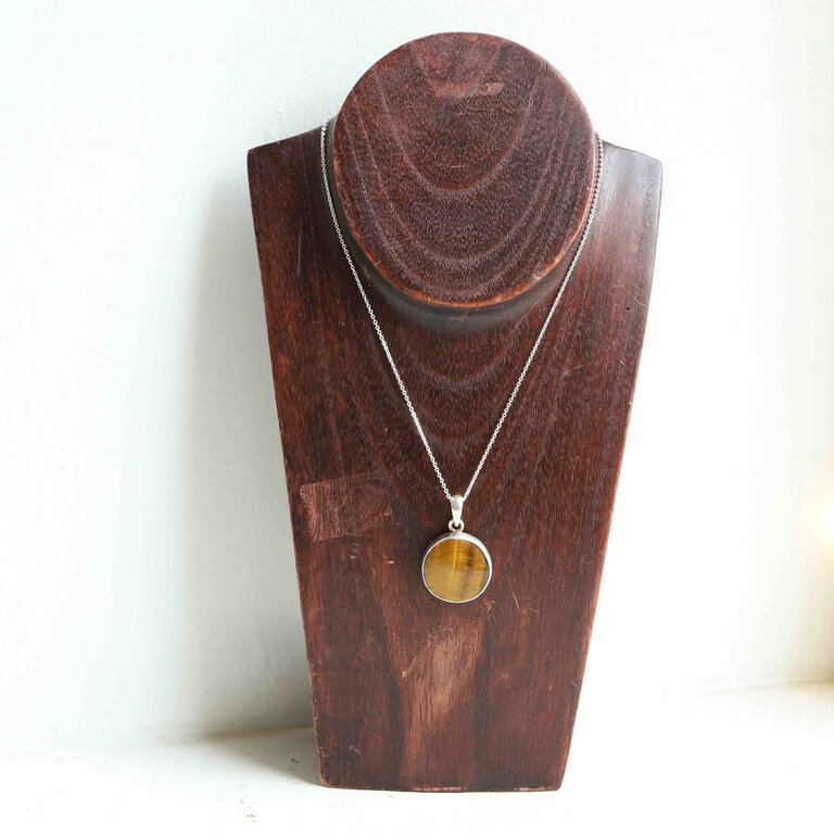 Pendentif Oeil de tigre - Rond