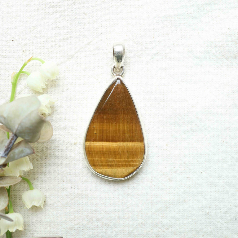 Pendentif Oeil de tigre - Goutte