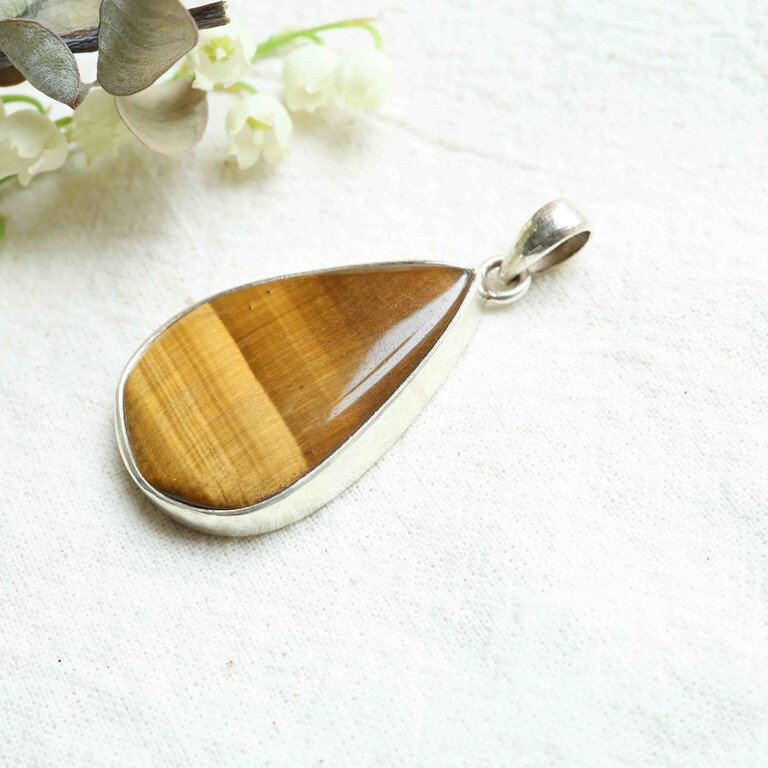 Tiger Eye Pendant - Goutte