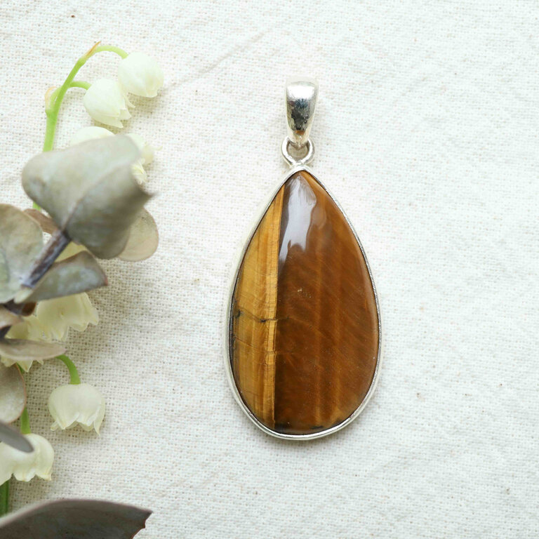 Tiger Eye Pendant - Goutte