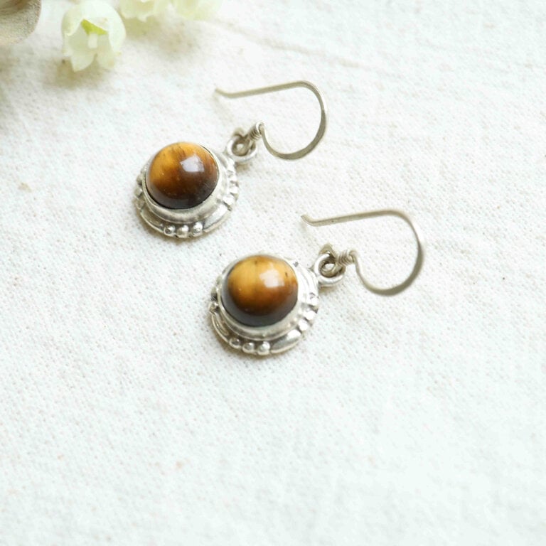 Tiger Eye Earrings - Cascade