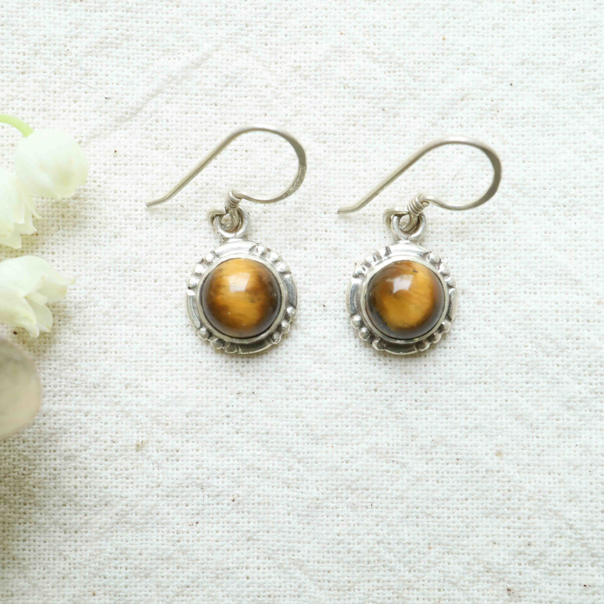 Tiger Eye Earrings - Cascade