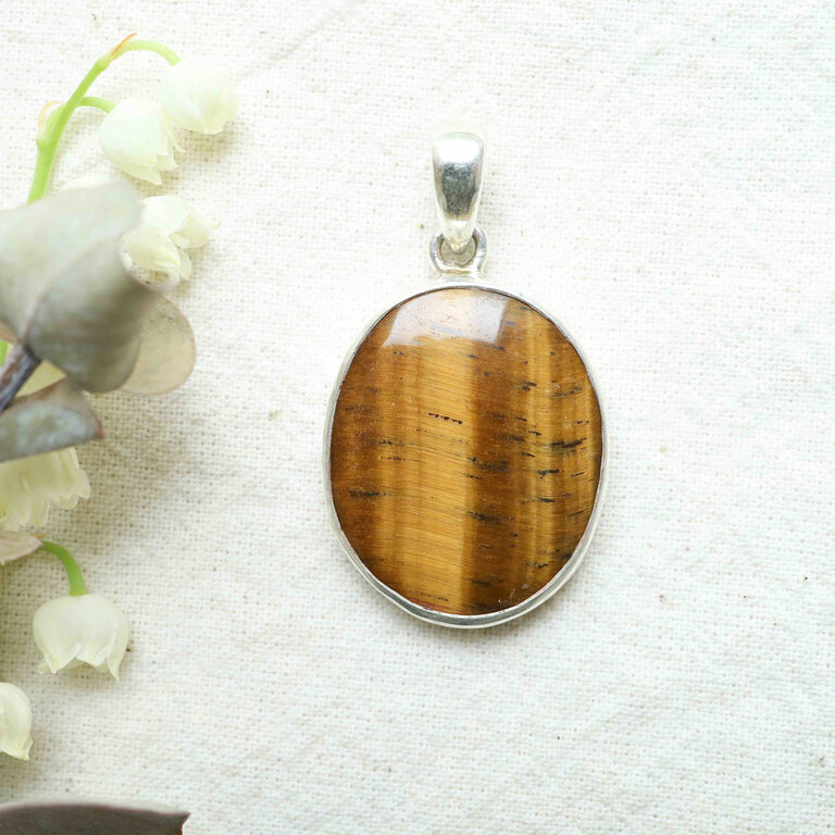 Tiger Eye Pendant - Ovale
