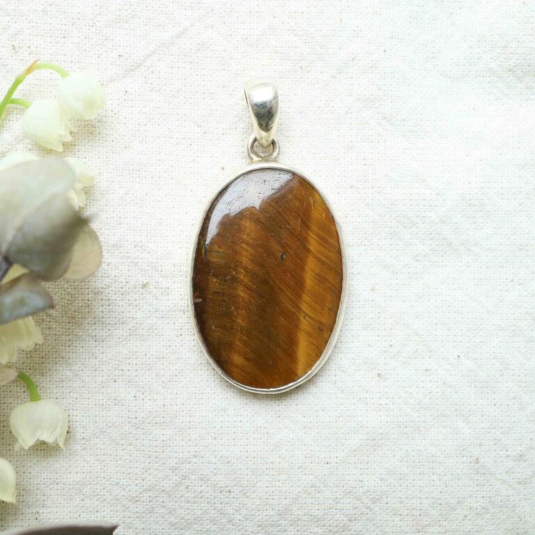 Tiger Eye Pendant - Ovale
