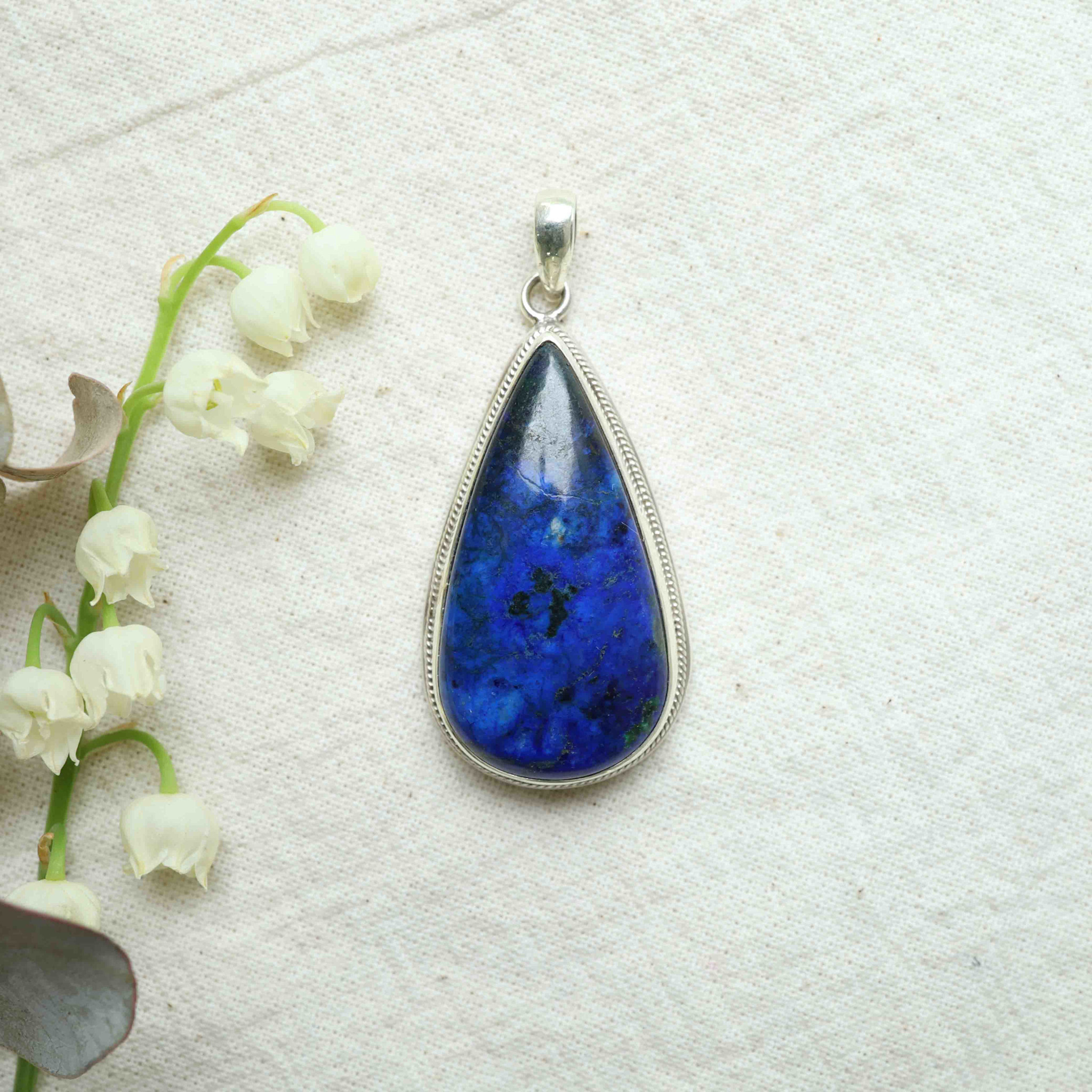 Azurite Pendant - Hortensia