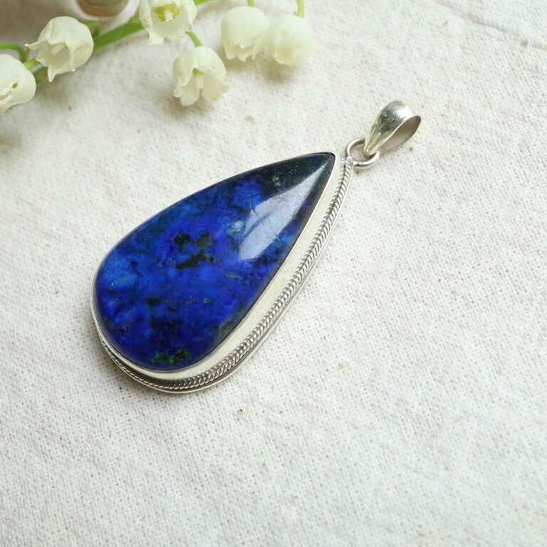 Pendentif Azurite - Hortensia