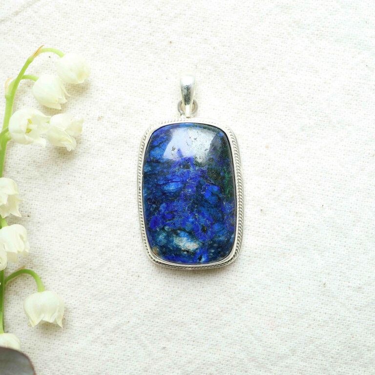 Azurite Pendant - Hortensia