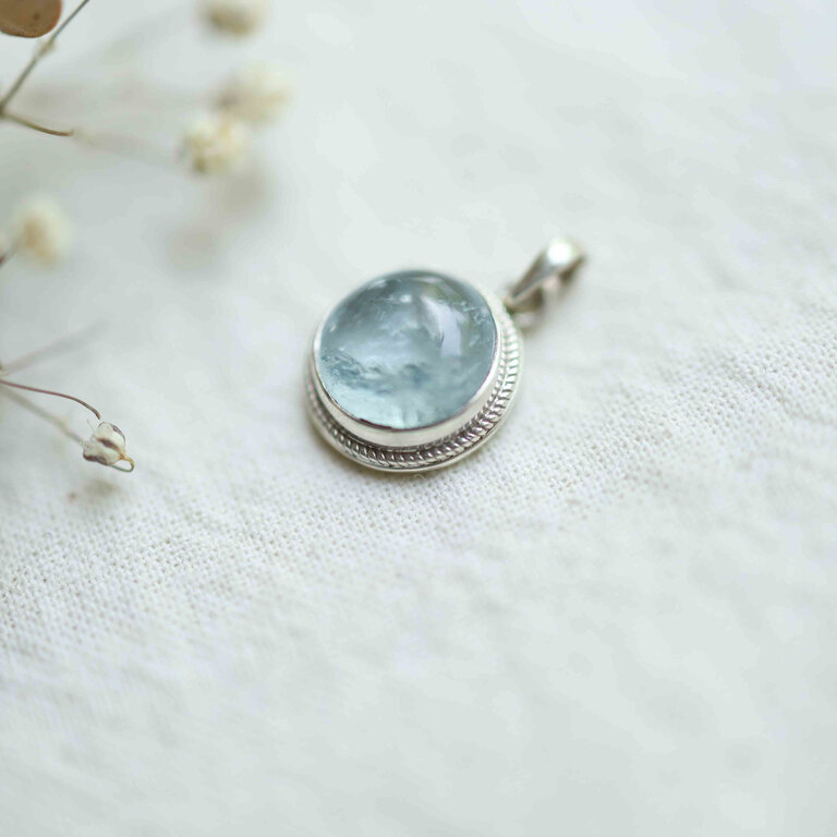 Aquamarine Pendant - Hortensia mini