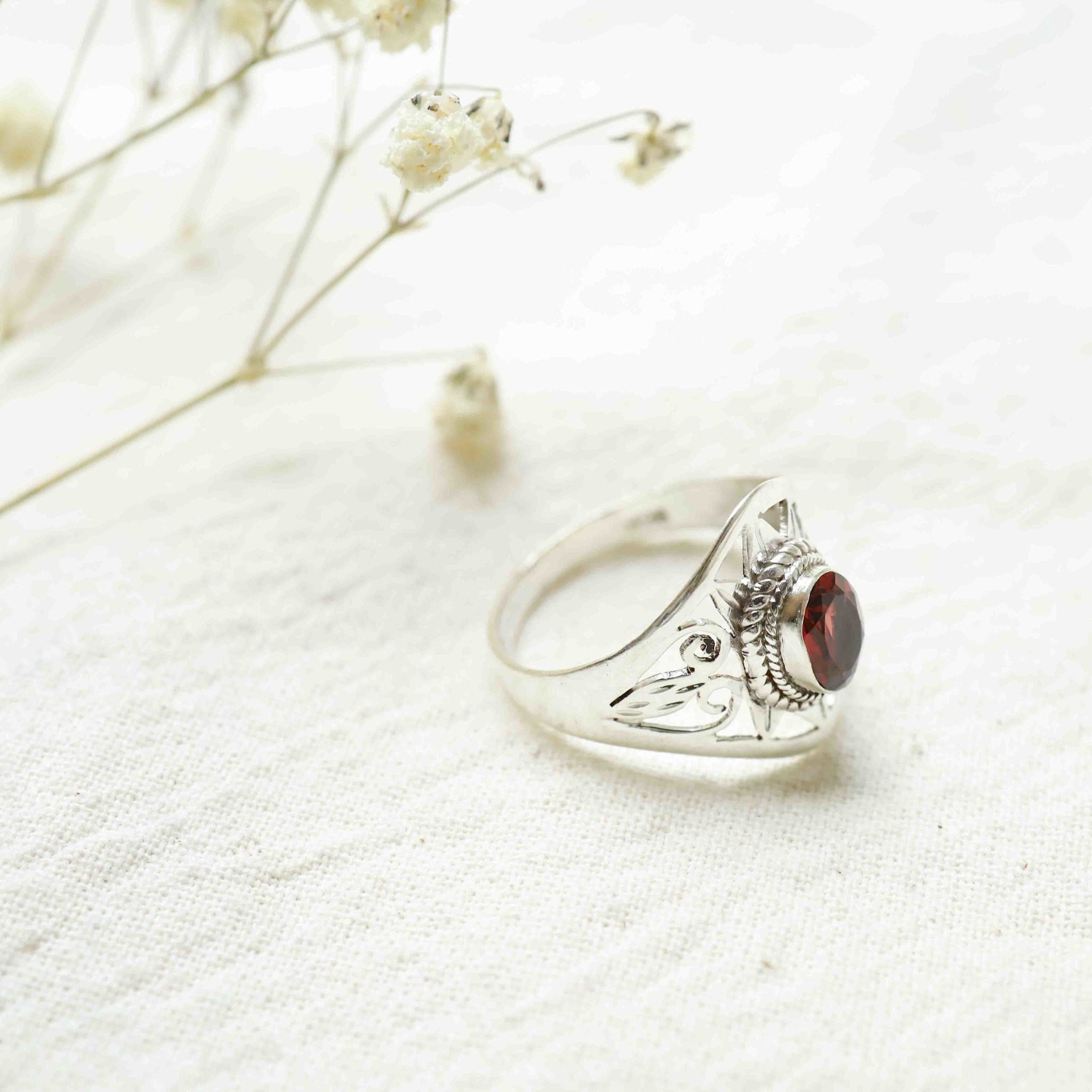 Garnet Ring - Nyx