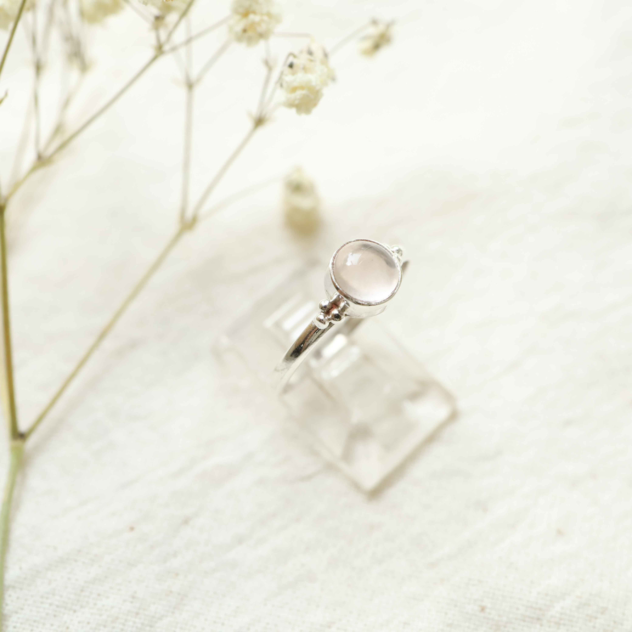 Rose Quartz Ring - Freesia