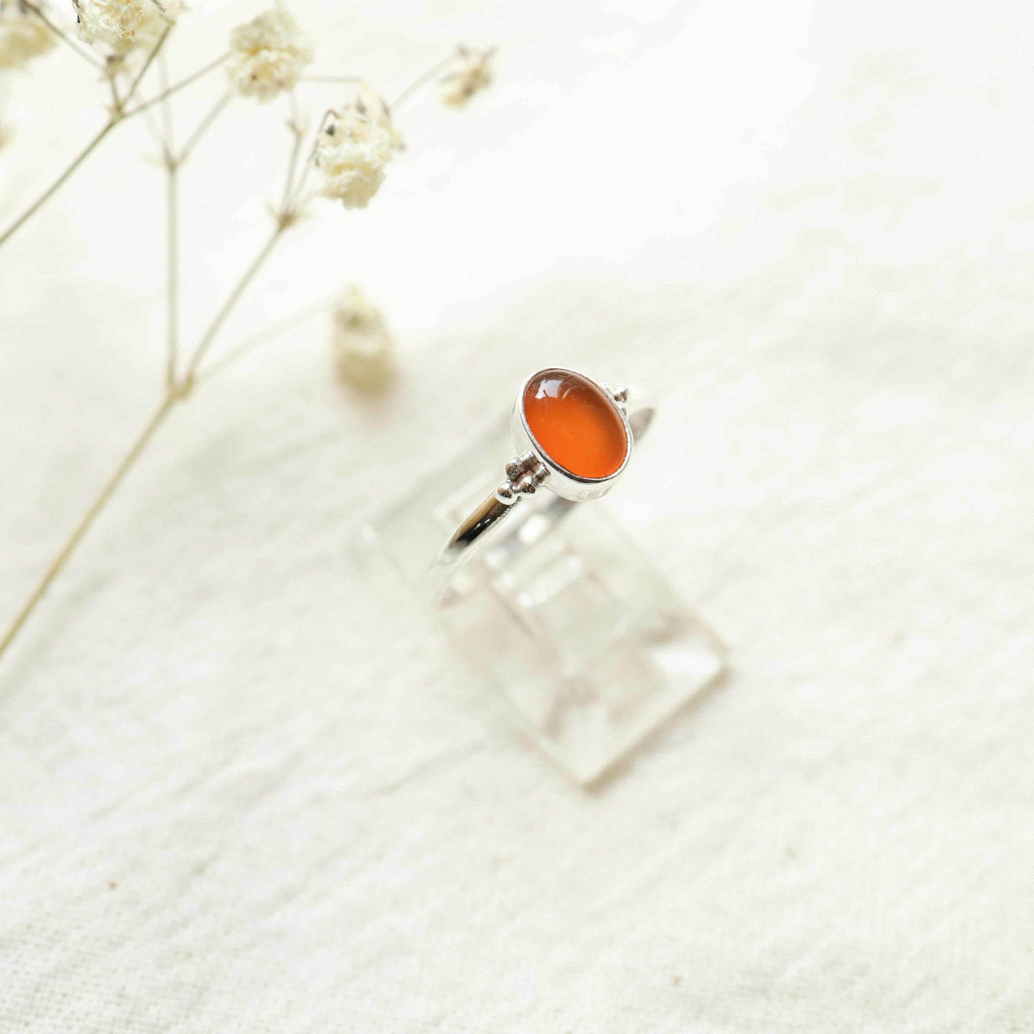 Carnelian Ring - Freesia