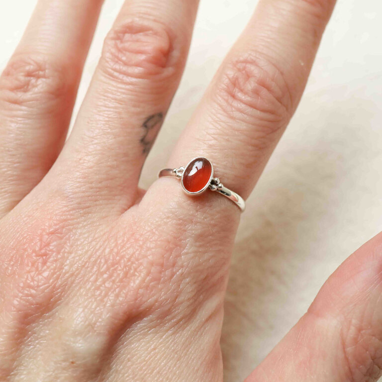 Carnelian Ring - Freesia