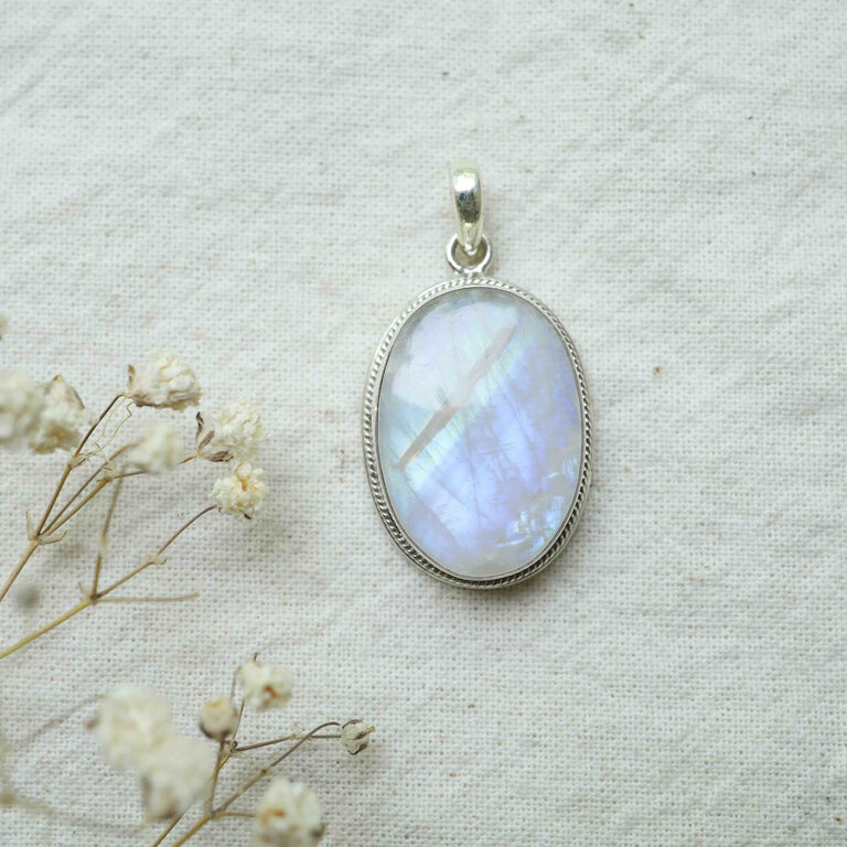 Pendentif Pierre de lune - Ovale