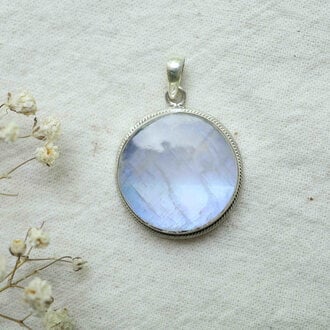Pendentif Pierre de lune - Rond