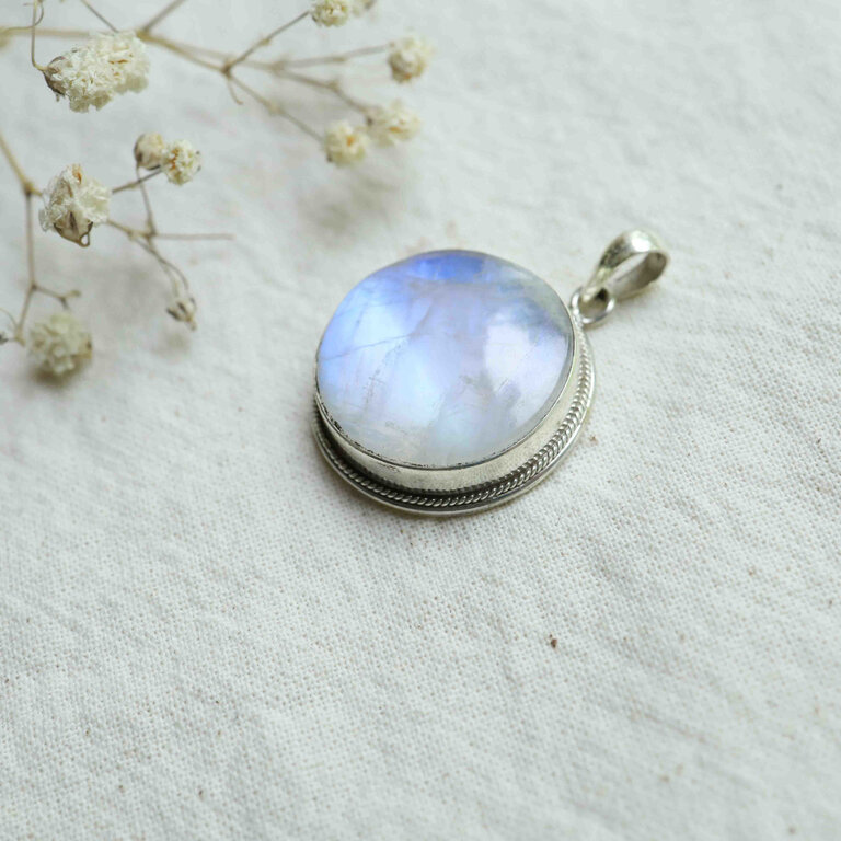 Pendentif Pierre de lune - Rond