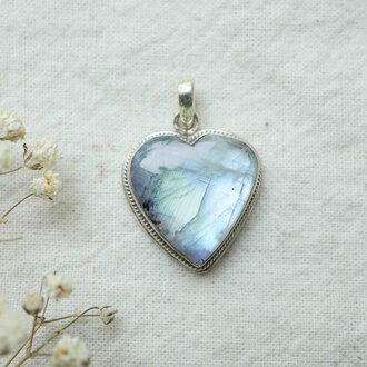 Pendentif Pierre de lune - Coeur