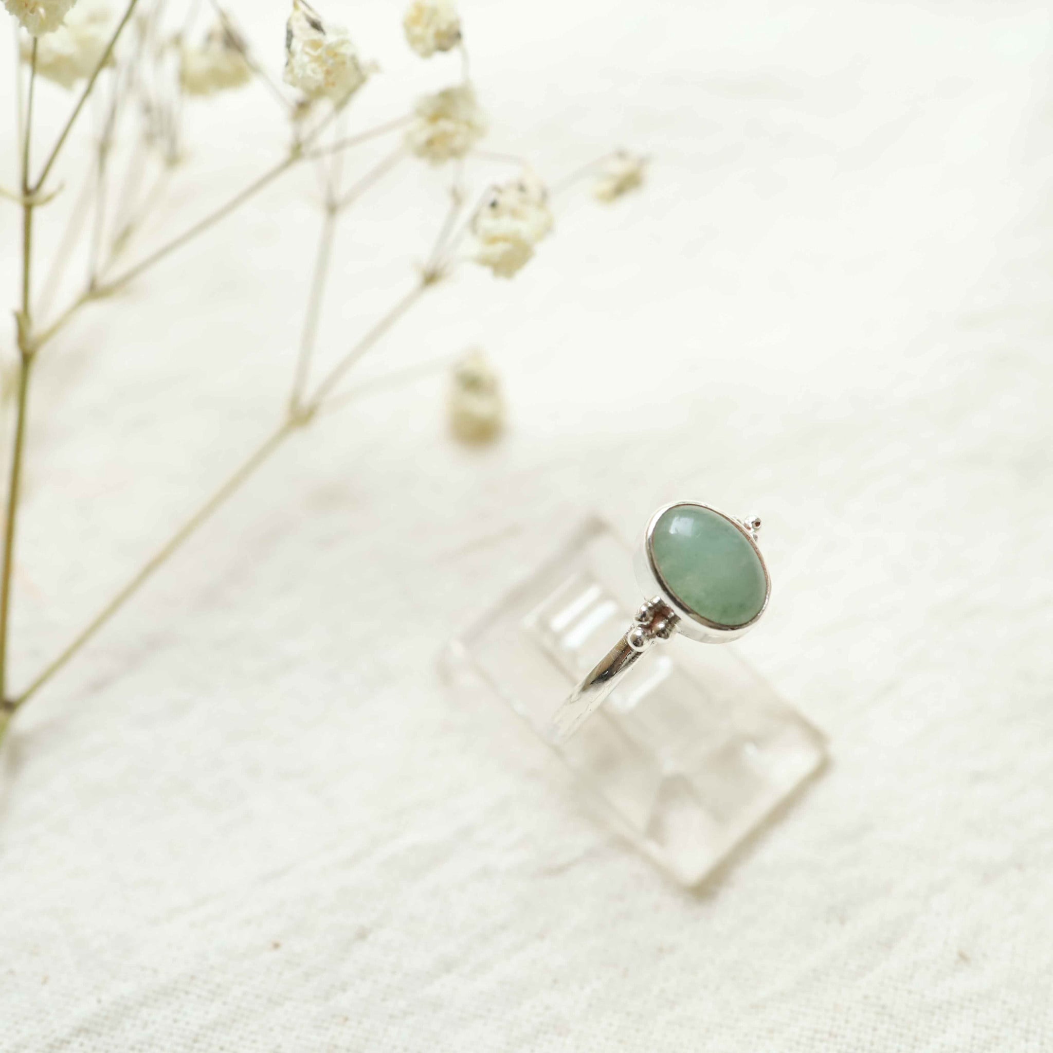 Green Aventurine Ring - Freesia