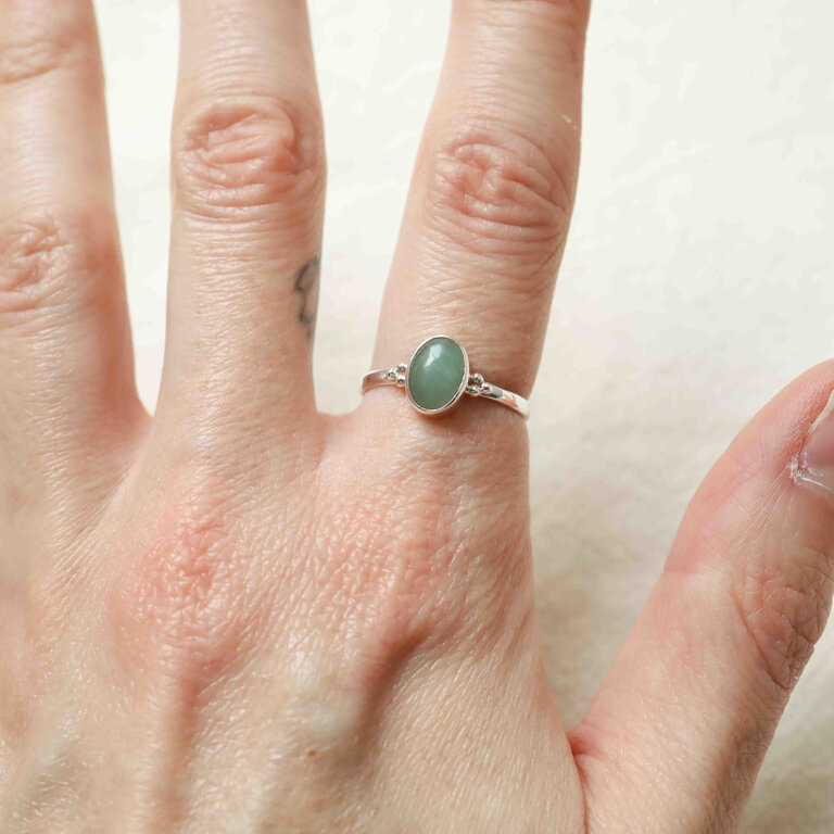 Green Aventurine Ring - Freesia