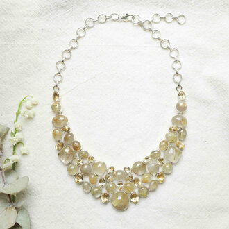 Collier Quartz rutile & citrine - Hathor