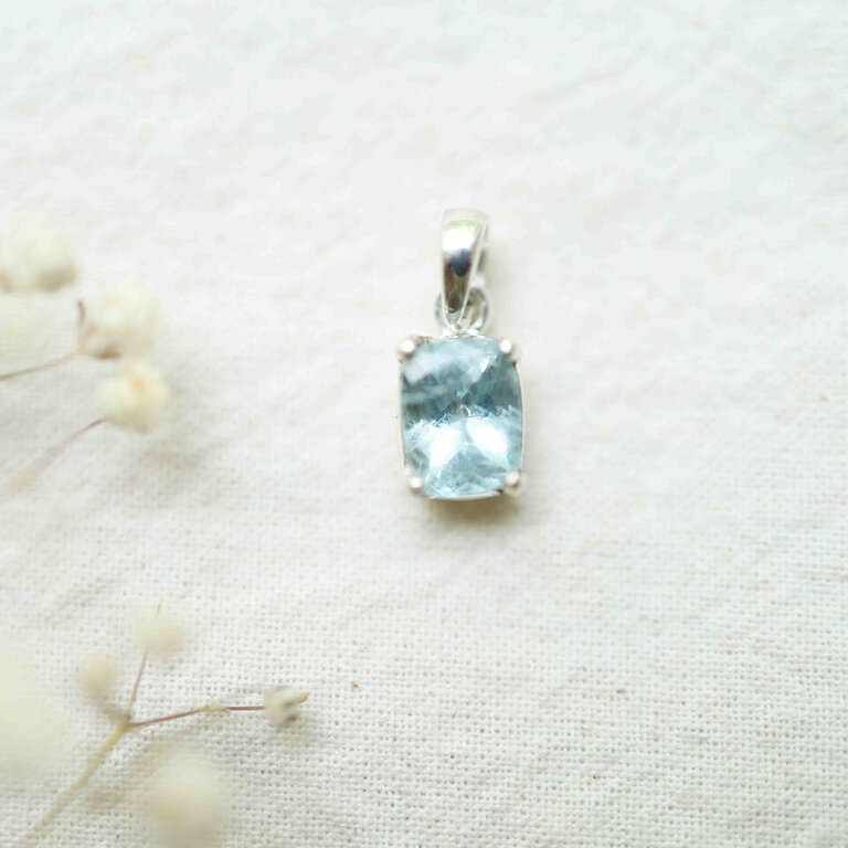 Aquamarine Pendant - Rectangle