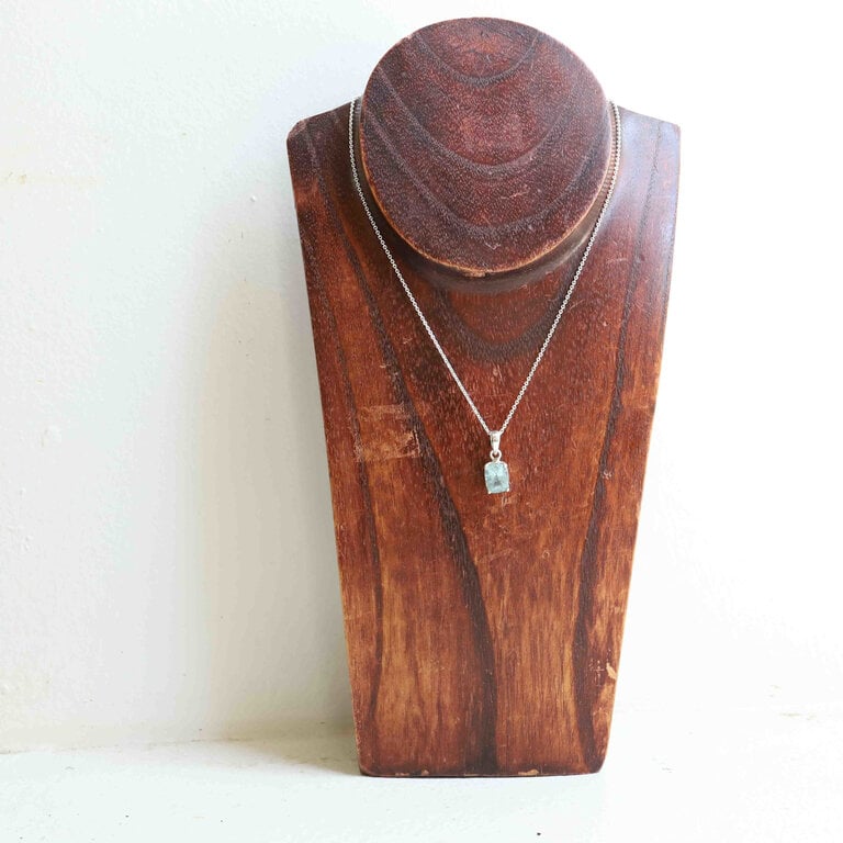 Pendentif Aigue-marine - Rectangle